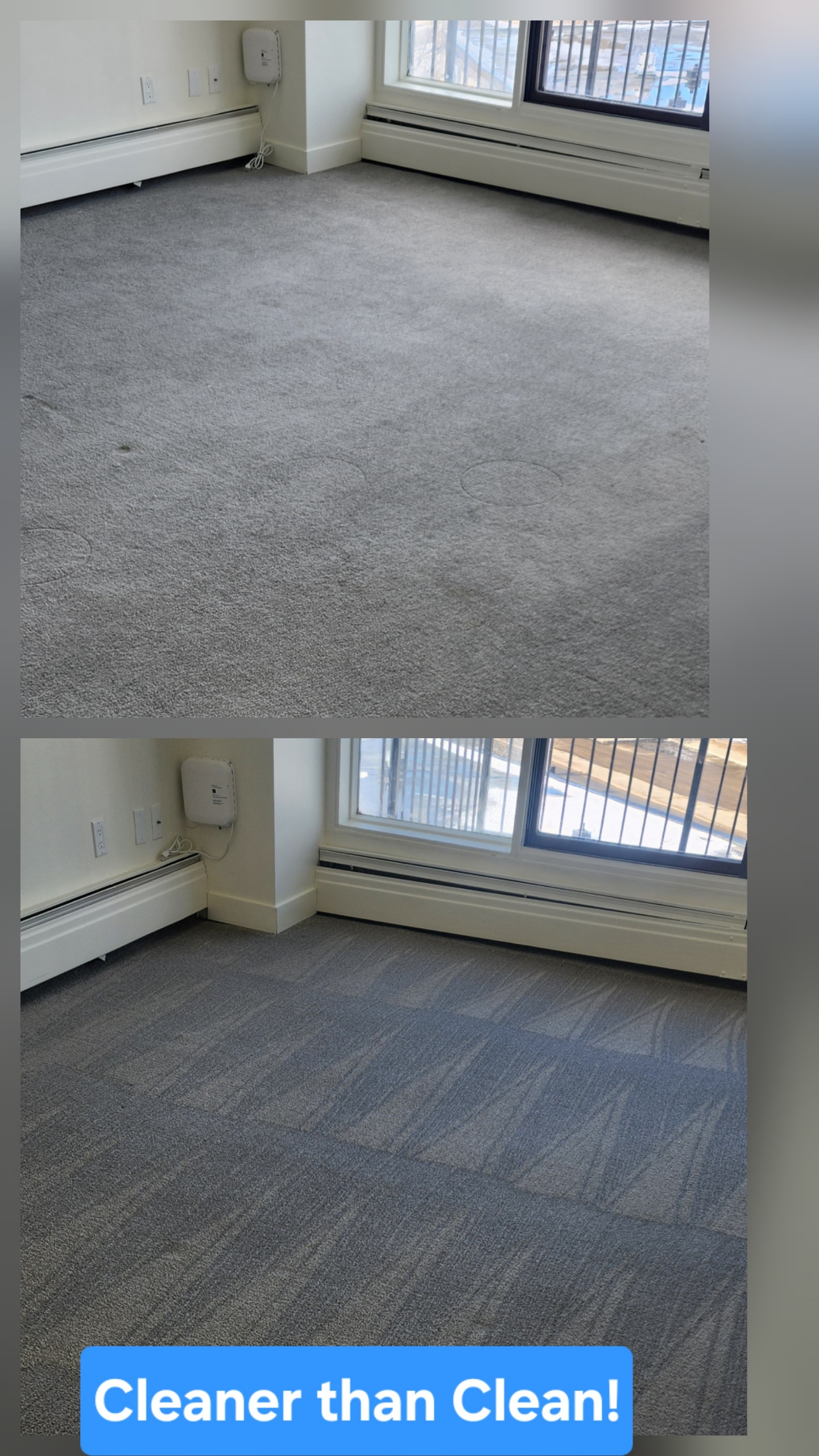 Real before and after carpet cleaning results